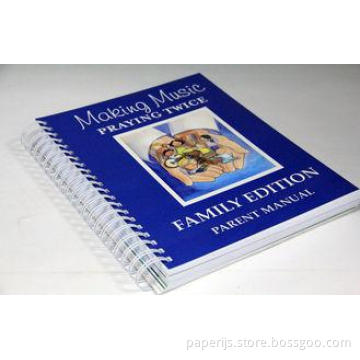 Promotional UV coating spiral bound notebook 4 color printi